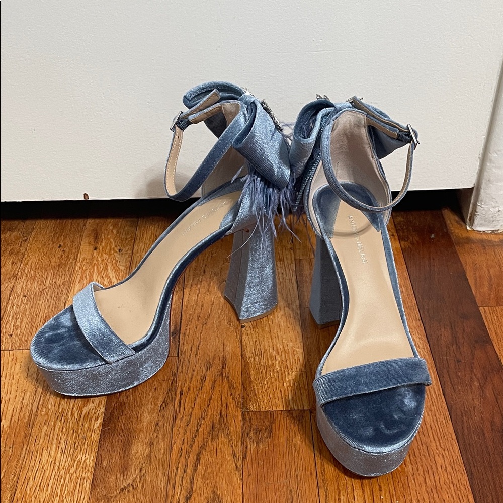 ANTONIO MELANI Blue Velvet Heels